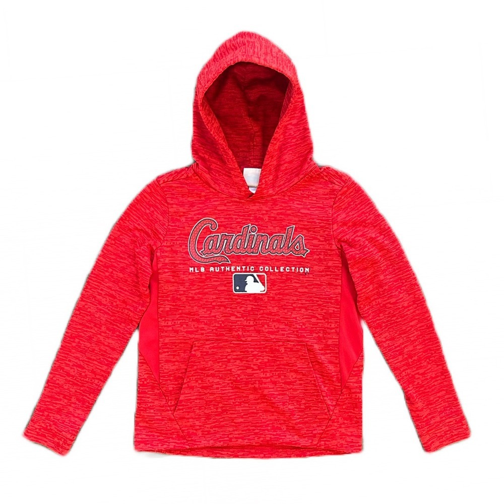 Authentic MLB St. Louis Cardinals Baseball‎ Red Hooded Pullover Kids M (10-12)